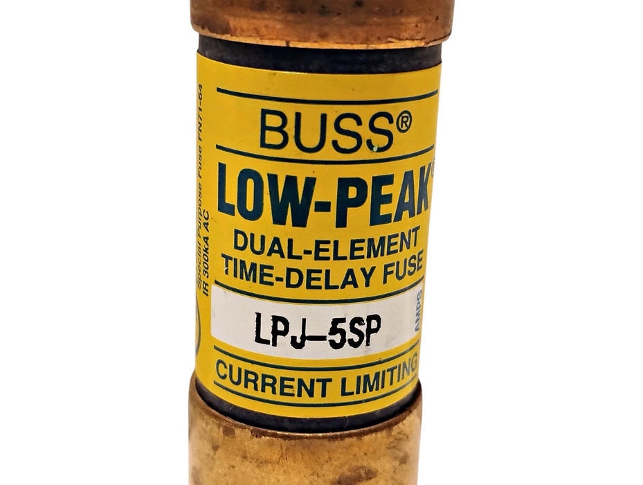 Bussmann LPJ-5SP 600VAC/300VDC 5 A Class J Current-Limiting Time-Delay Fuses