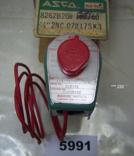 ASCO Solenoid Valve 8262B208 1/4" 100 Psi 240/60 or 220/60