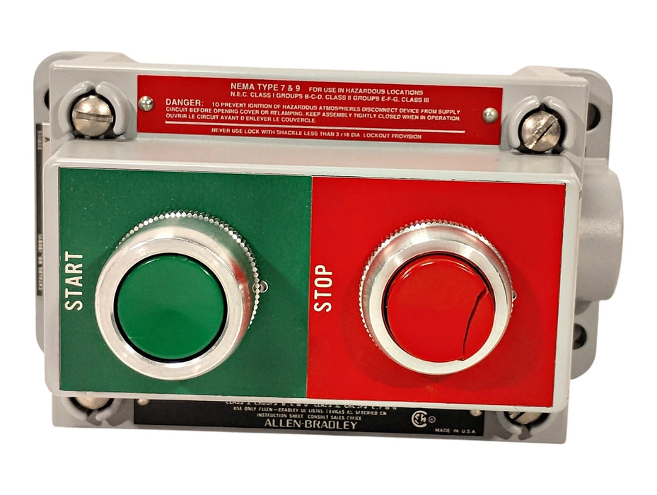 Allen-Bradley 800H-2HA7P Hazardous Location Pushbutton Station w/ 2 Pushbuttons