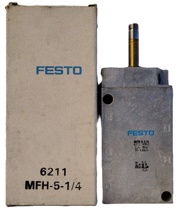Festo MFH-5-1/4 2.2-8 Bar 30-120 PSI 5/2 Solenoid Valve