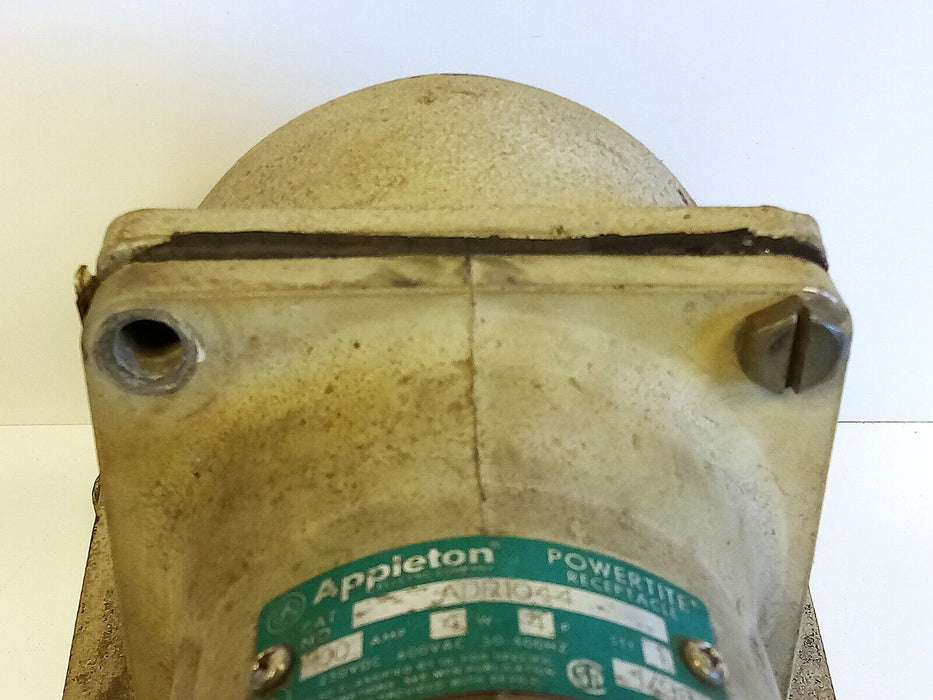 Appleton ADR1044 Powertite 100 A 600V Receptacle with Elbow and Junction Box