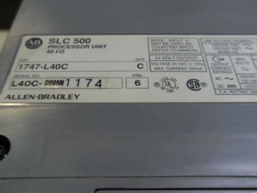 Allen-Bradley SLC 500 Processor Unit 1747-L40C