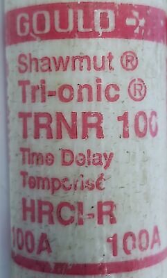 Gould Shawmut TRNR-100 Tri-onic 250 V 100 A Current-Limiting Time Delay Fuse