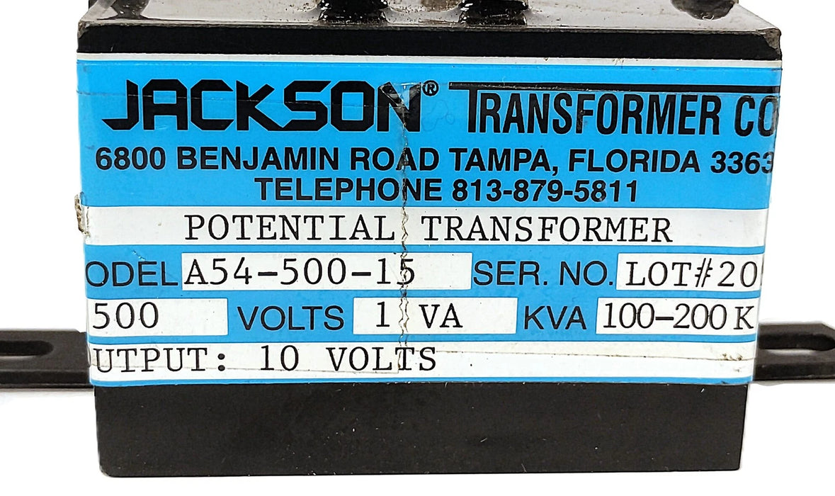 Jackson Transformer A54-500-15 500 V 1 VA Potential Transformer