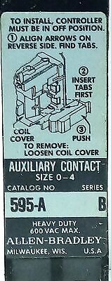 Allen-Bradley 595-A Ser B 600 V 10 A Auxiliary Contact for Motor