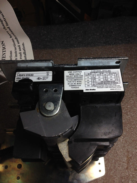 Allen-Bradley 1494V-DS30-D Disconnect Switch