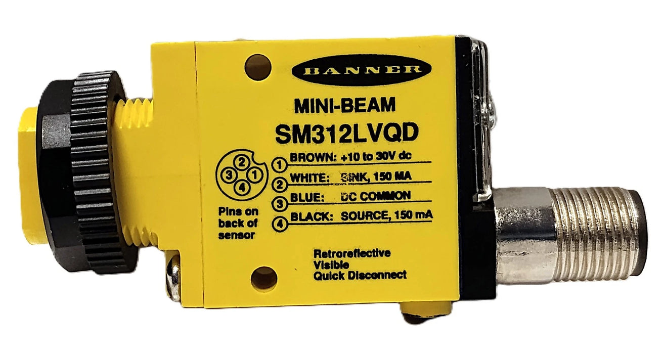 Banner Engineering SM312LVQD 26838 10-30 V DC Photoelectric Proximity Sensor