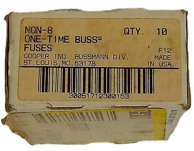 Bussmann NON-8 One-Time Buss 250V AC Fuses