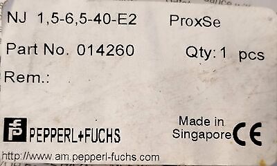 Pepperl & Fuchs NJ1.5-6.5-40-E2 014260 10-60 V DC Inductive Proximity Sensor