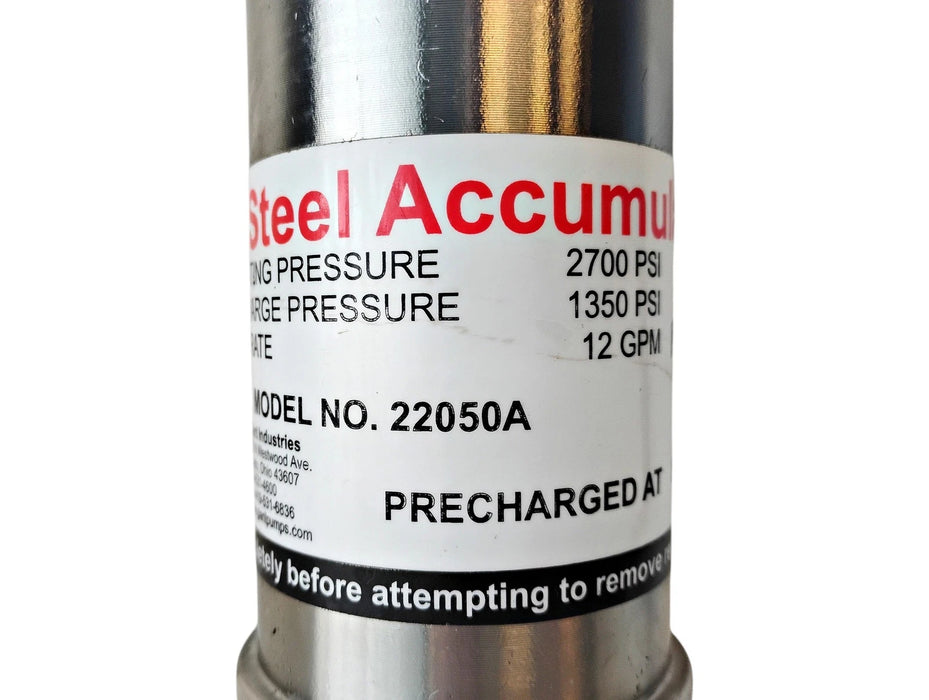 Giant Pumps 22050A 2700 PSI 12 GPM Stainless Steel Accumulator