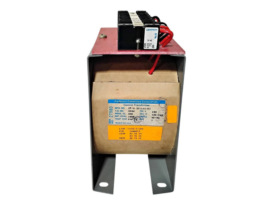 ABB Piedmont CP-6 401566-K1 401566K01 480 V 120/240 V 1 kVA Control Transformer