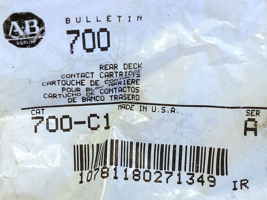 Allen-Bradley 700-C1 SER A Rear Deck Contact Cartridge for Type N Relay