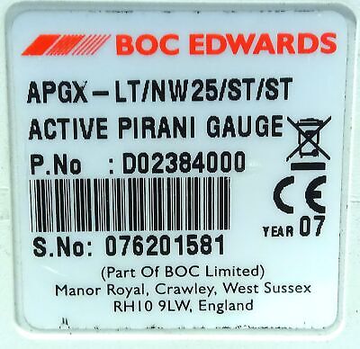 Edwards APGX-LT/NW25/ST/ST D02384000 Pirani Vacuum Gauge