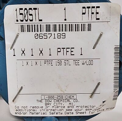Dow Chemical 1x1x1-PTFE 150 STL Tee w/L00 Flanged Tee