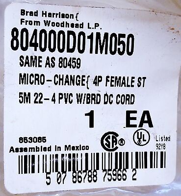 Woodhead 804000D01M050 PLC Cable