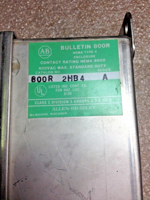 Allen-Bradley 800R-2HB4A Push Button Station