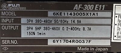 GE Fuji 6KE1143005X1A1 / AF-300-E11 Variable Frequency Drive