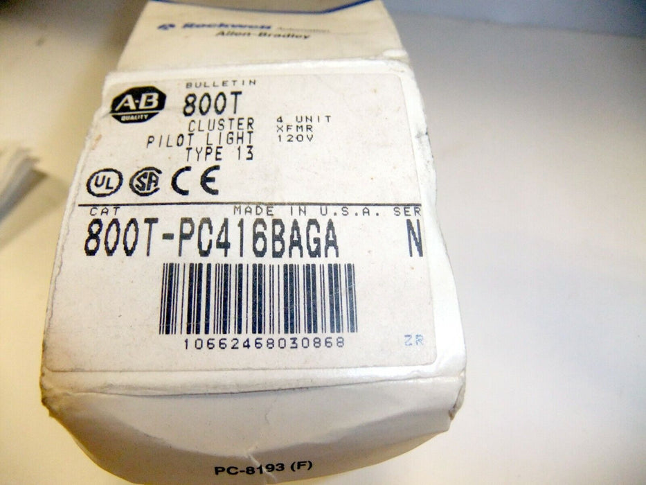 Allen-Bradley Cluster Pilot Light 800T-PC416BAGA