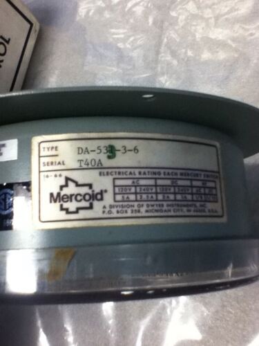 MERCOID CONTROL DA-531-3-6 PRESSURE SWITCH