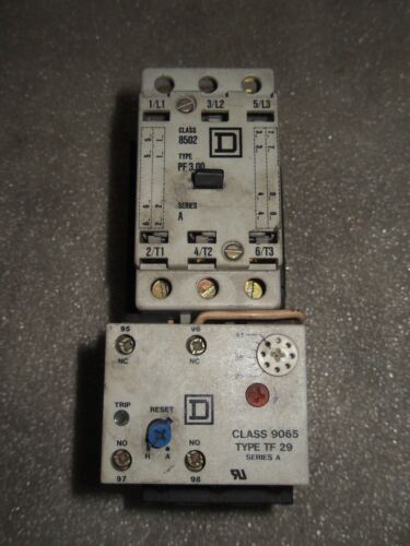 1 Square D 8502-PF3.00 CONTACTOR W/ 9065-TF29 OVERLOAD RELAY