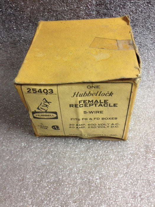 Hubbell 25403 5 Wire Female Receptacle