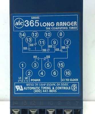 ATC 365A-300-Q-30-PX 120 V AC .01 sec - 999 hr 3-Digit 365 Long Ranger Timer