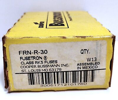 Bussmann FRN-R-30 125 V DC / 250 V AC 30 A Current-Limiting Time-Delay Fuses