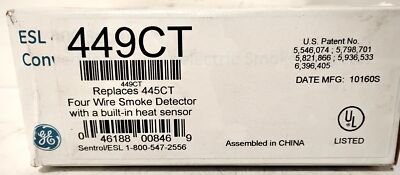 GE ESL 449CT 12-24 V DC 4-Wire Self-Diagnostic Photoelectric Smoke Detector