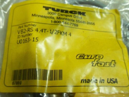 2 Turck VB2-RS 4.4T-1/2FKM4 Euro-Fast Cords