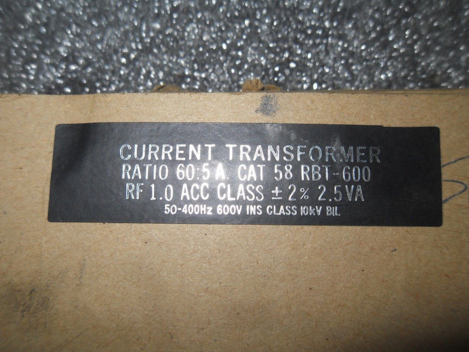 Ram Meter 58 Rbt-600 Current Transformer