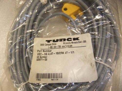 Turck VB2-RS 4.4T-10/2RK 4T-1/1 Cordset Molded Twin Junction