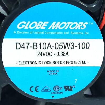 Globe Motors 24 V DC 0.38 A 6.93 W 2800 RPM 115 CFM 42 dB Fan