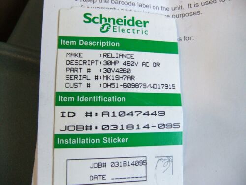 Reliance Drive 30HP 460V GV3000/SE 30V4260