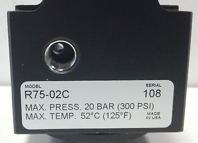Parker R75-02C 300 PSI Pneumatic Air Pressure Regulator