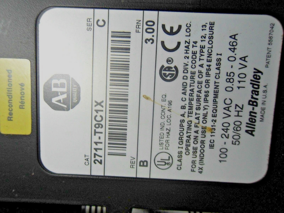 Allen-Bradley 2711-T9C1X 100-240 V AC Panel View 900