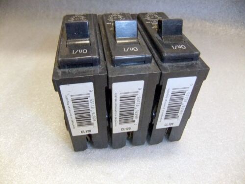 3 Cutler-Hammer CL120 Circuit Breakers