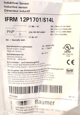 Baumer IFRM 12P1701/S14L 10-30 V DC Inductive Proximity Sensor