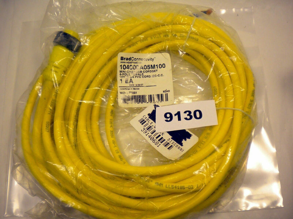 Woodhead 4P 10M PVC Cable 104000A05M100