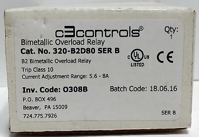 C3 Controls 320-B2D60 Overload Relay