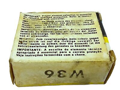 Allen-Bradley W36 Class 20 Heater Element for Eutectic Alloy Type Overload Relay