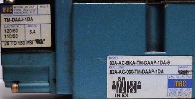 Mac Valves 82A-AC-BKA-TM-DAAP-1DA-9 110/120 V AC 25-150 psi Solenoid Valve