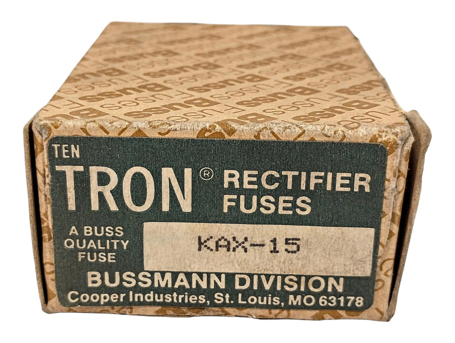 Bussmann KAX-15 250 V AC/DC 15 A Current-Limiting Fast-Acting Rectifier Fuses