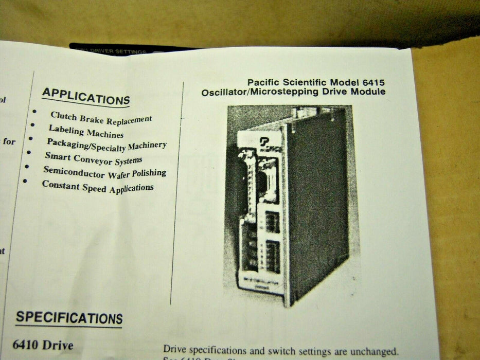 Pacific Scientific Oscillator Microstepping Drive 6415 105-6415-01-010