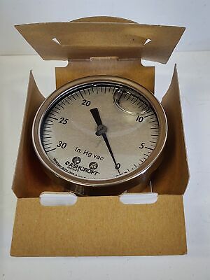 Ashcroft 25-1009-SWL-02L-30/0IMV 316 Stainless Steel Vacuum Gauge