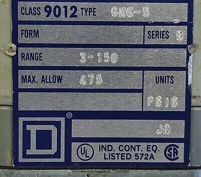 Square D 9012-GNO-5 Pressure Switch