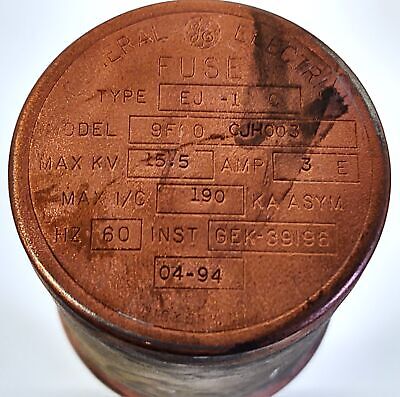 GE 9F60 CJH003 Type EJ-1 Size C 15.5 KV 3 A Current-Limiting Fuse
