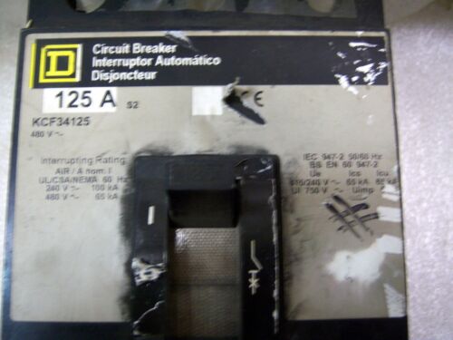 Square D Circuit Breaker KCF34125 125A 3P 480V
