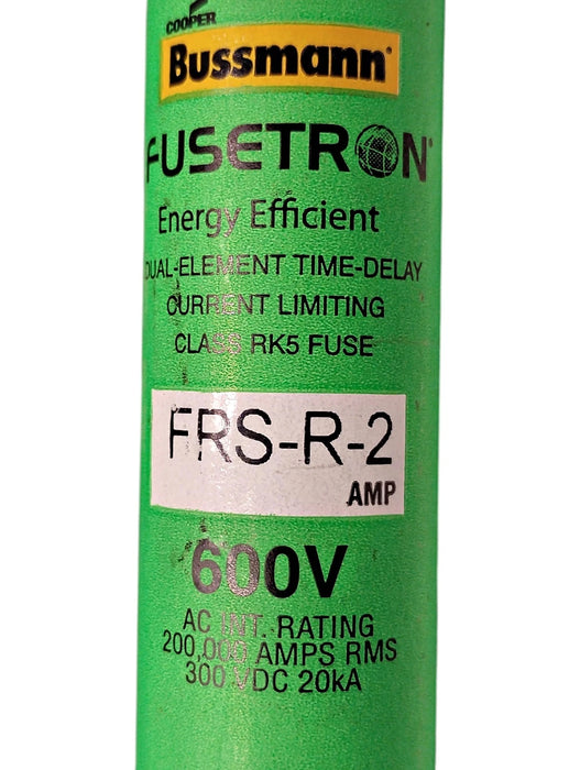 Bussmann FRS-R-2 600 V AC 2 A Class RK5 Current-Limiting Time-Delay Fuse