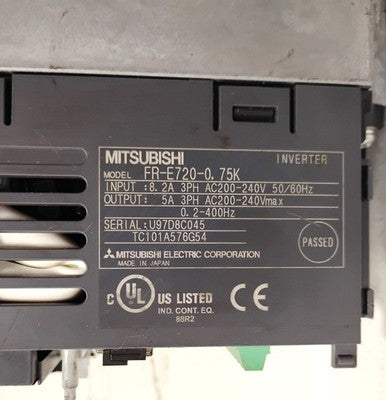 Mitsubishi FR-E720-0.75K 200-240 V AC Inverter Drive