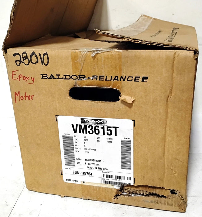 Baldor VM3615T 230/460 V 5 HP 1745 RPM General Purpose Motor